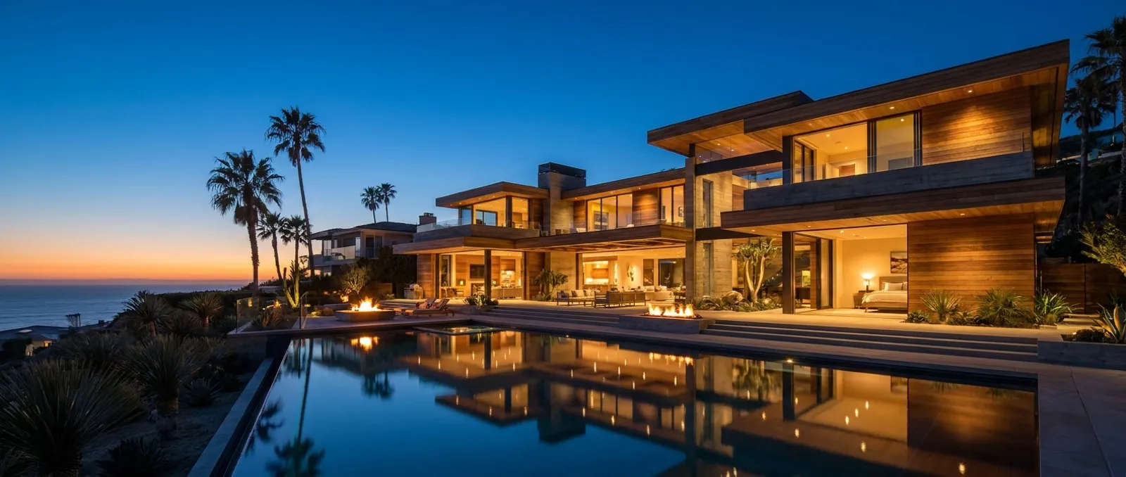 Property at dusk